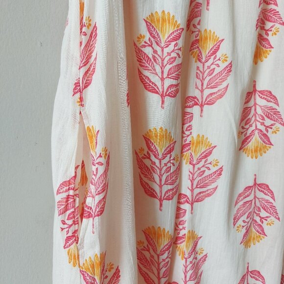 Old Navy Tie Shoulder Floral Sleeveless Maxi Swing Dress Medium Pockets Flowy - Picture 4 of 12